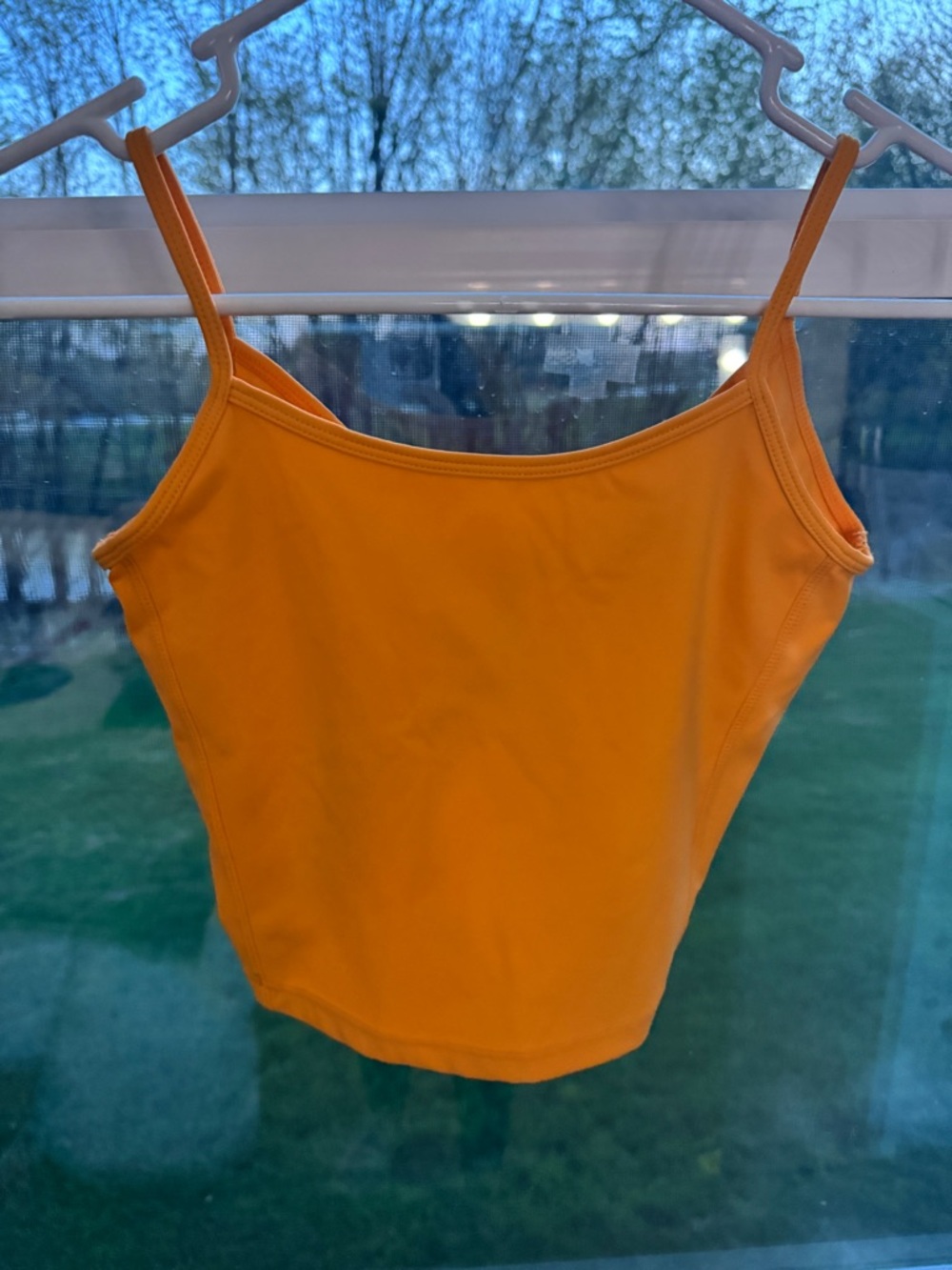Women's Orange Spaghetti Strap Tank Top